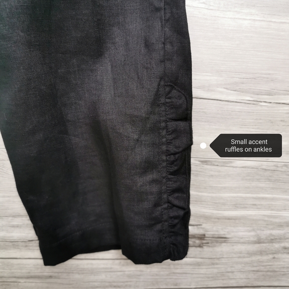 MEDIUM BLU9 100% Linen Black Pants NWT - Picture 7 of 15